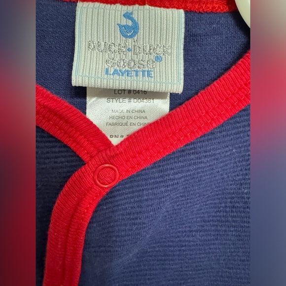 Duck Duck Goose | Navy Blue & Red Baby Boy Cardigan Sweater | Size 6-9 Months - Picture 6 of 6